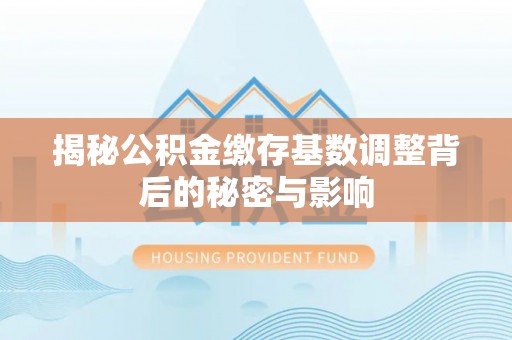 渝中揭秘公积金缴存基数调整背后的秘密与影响