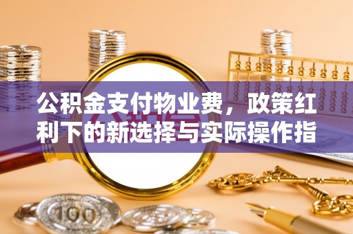 渝中公积金支付物业费，政策红利下的新选择与实际操作指南