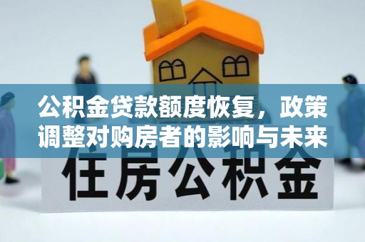 渝中公积金贷款额度恢复，政策调整对购房者的影响与未来展望