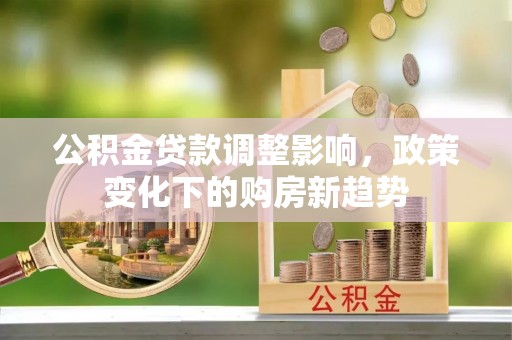 渝中公积金贷款调整影响，政策变化下的购房新趋势