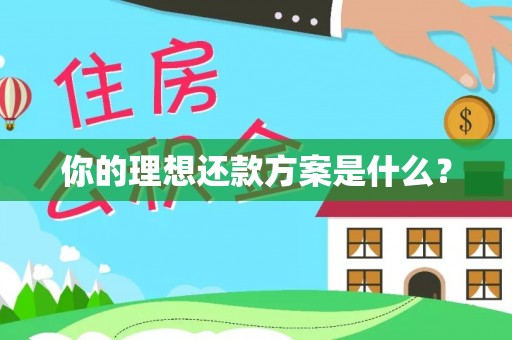 渝中你的理想还款方案是什么？