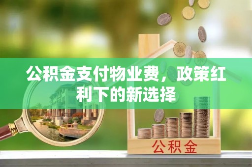 渝中公积金支付物业费，政策红利下的新选择