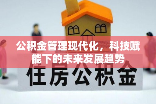 渝中公积金管理现代化，科技赋能下的未来发展趋势