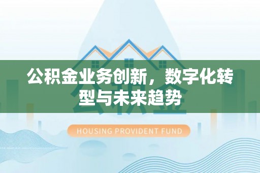 渝中公积金业务创新，数字化转型与未来趋势