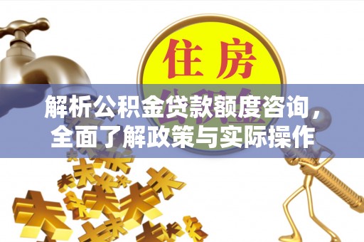 渝中解析公积金贷款额度咨询，全面了解政策与实际操作